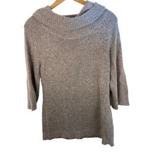 Fenn Wright Manson Angora Sweater M Cozy Warm Fall Grey Gray Knit Cowl Mock Neck